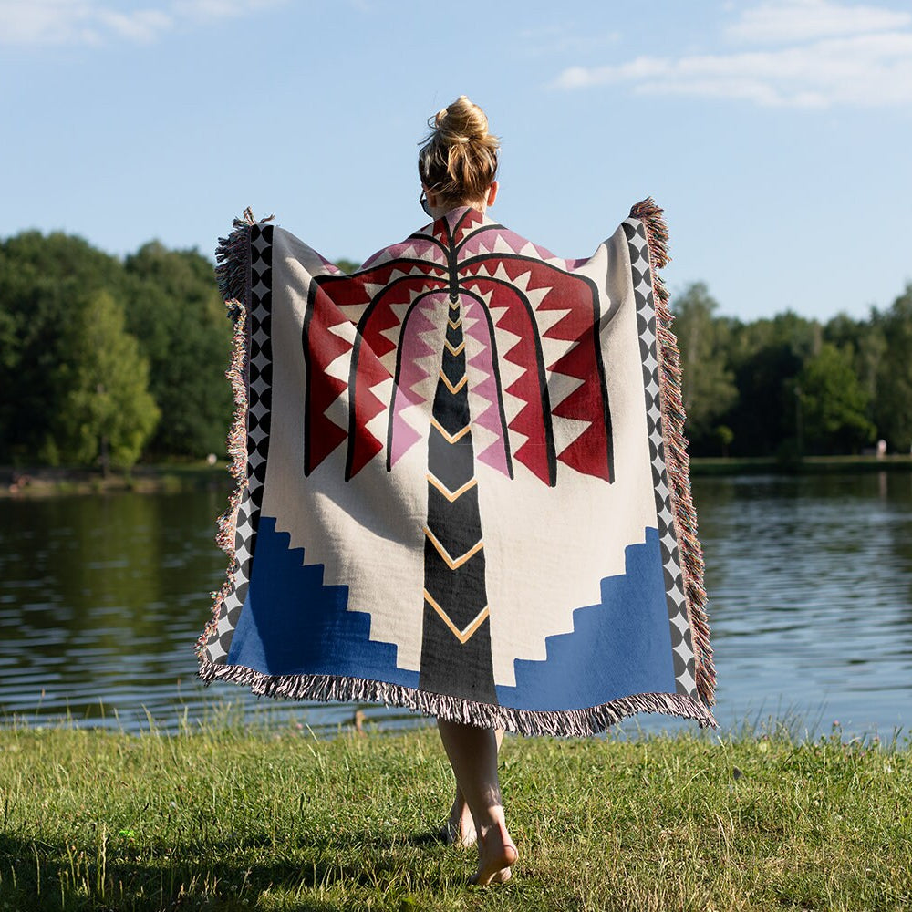 Palms & Stars Woven Throw Blanket