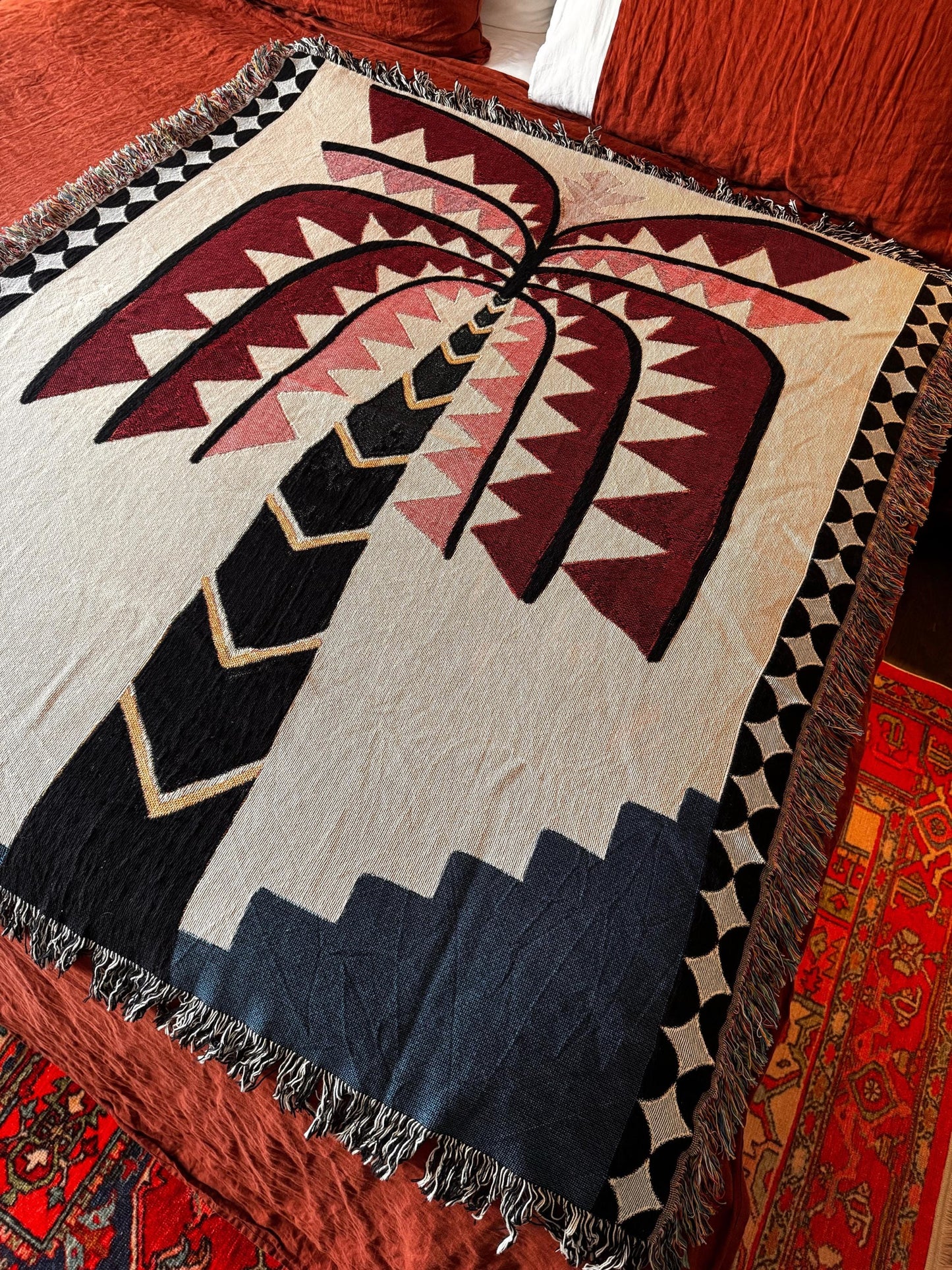 Palms & Stars Woven Throw Blanket