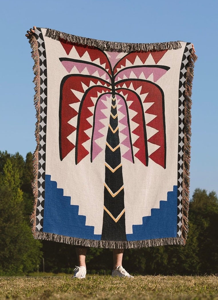 Palms & Stars Woven Throw Blanket