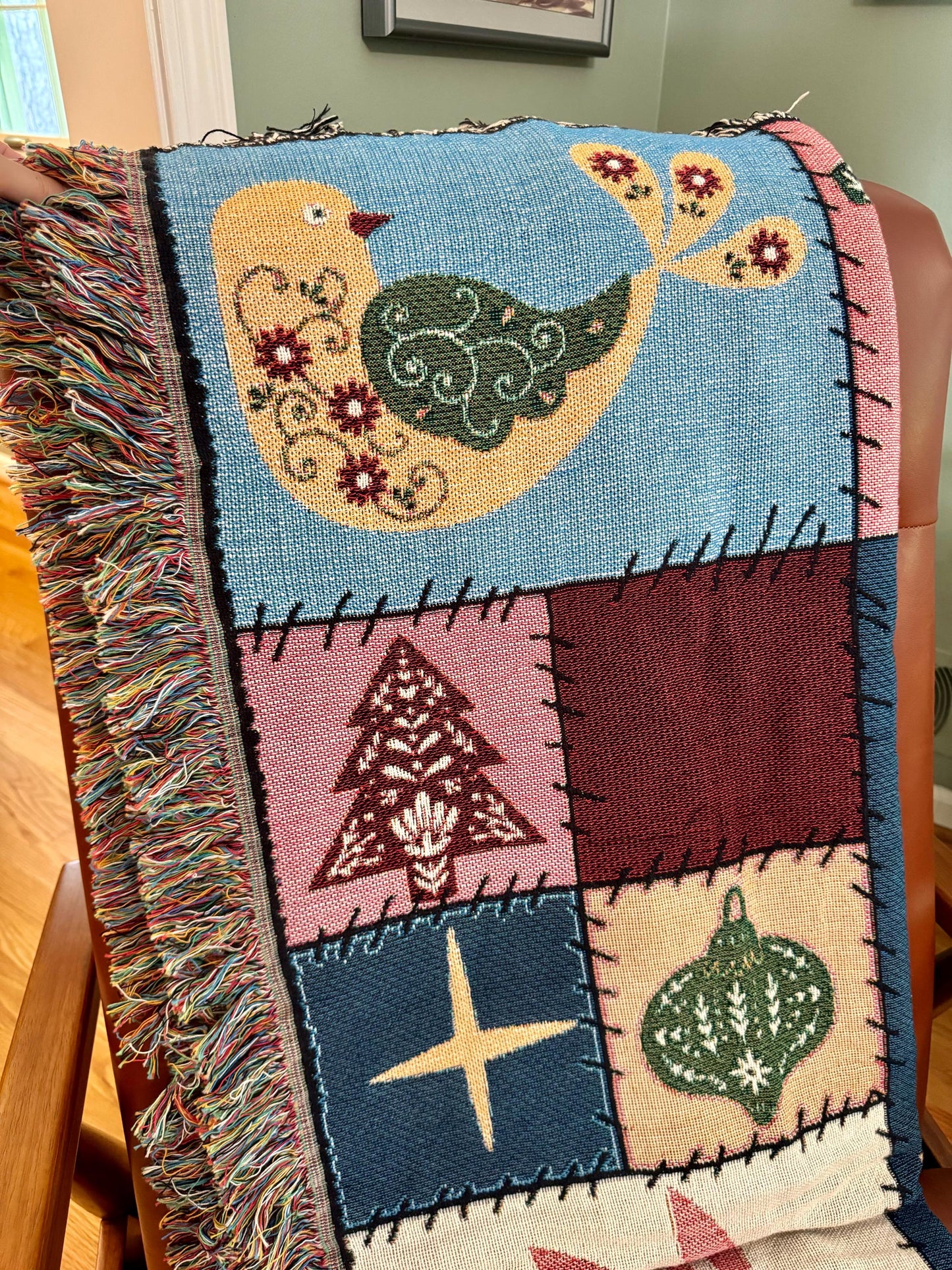 Patchwood Woven Throw Blanket
