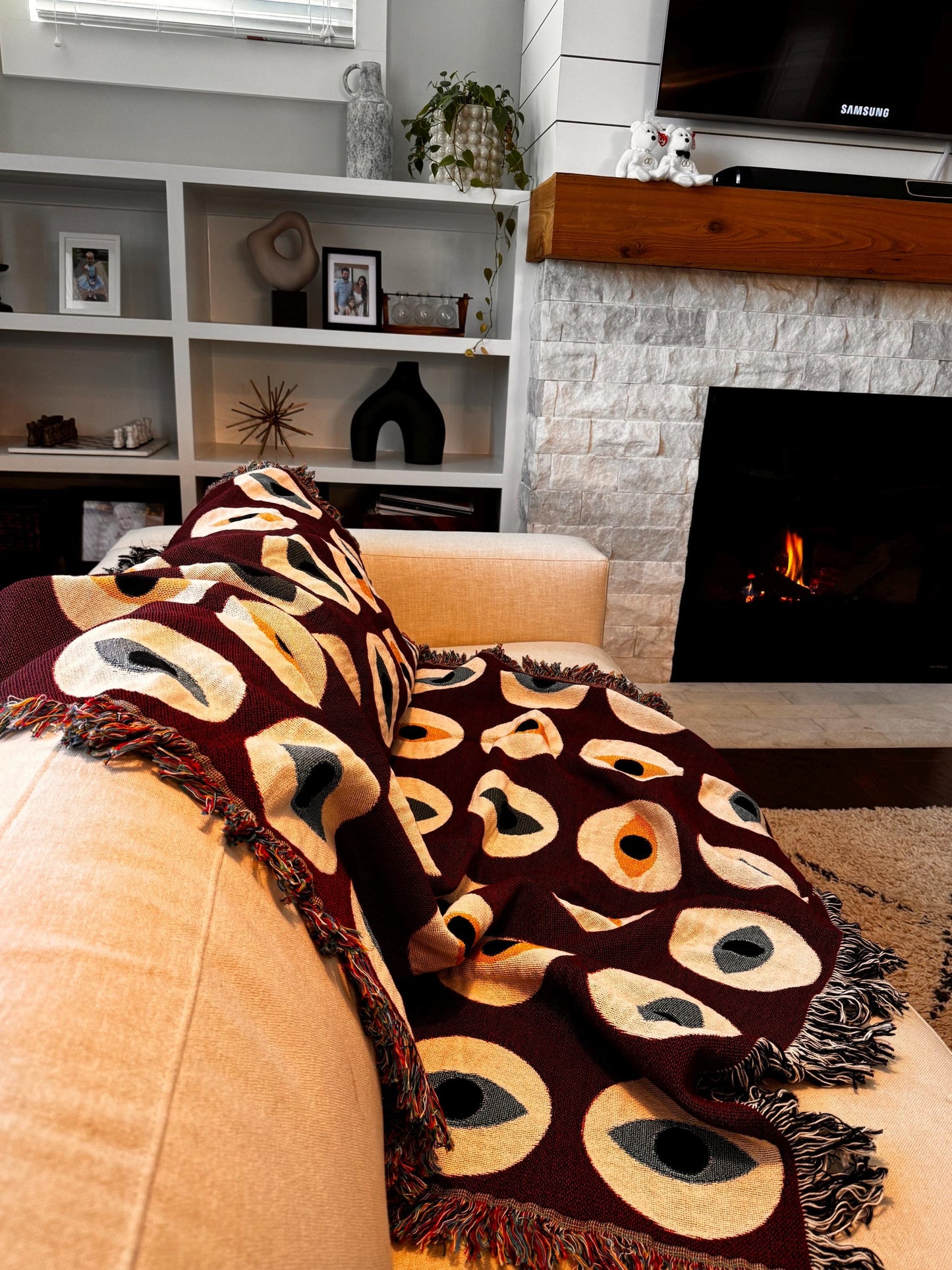 All Eyes On Me Woven Throw Blanket