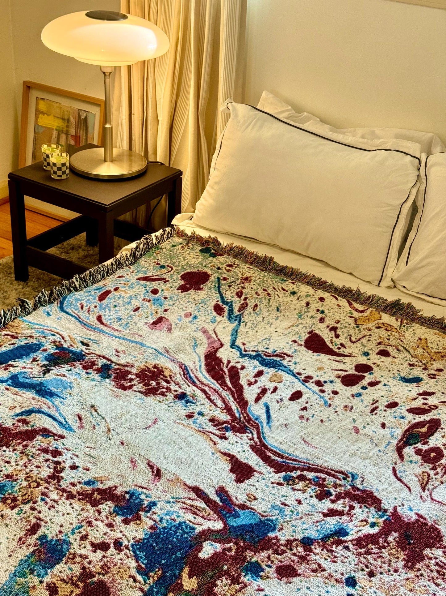 Paint Stain Woven Throw Blanket