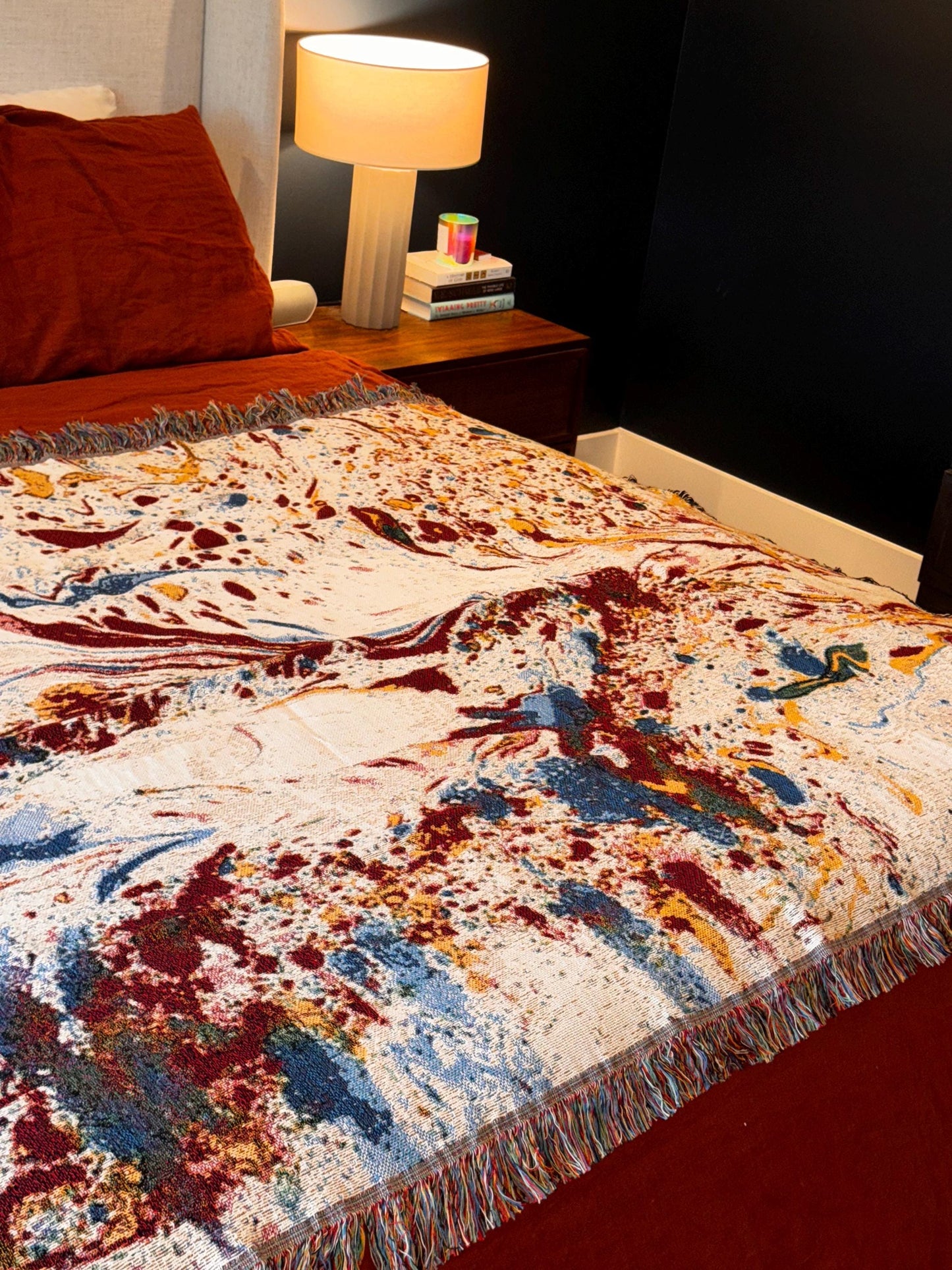 Paint Stain Woven Throw Blanket