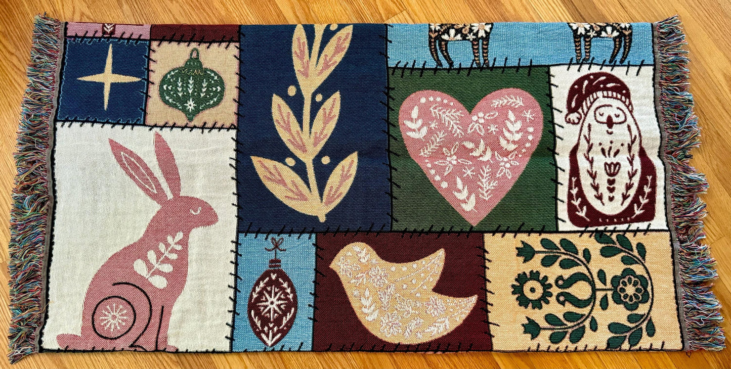 Patchwood Woven Throw Blanket