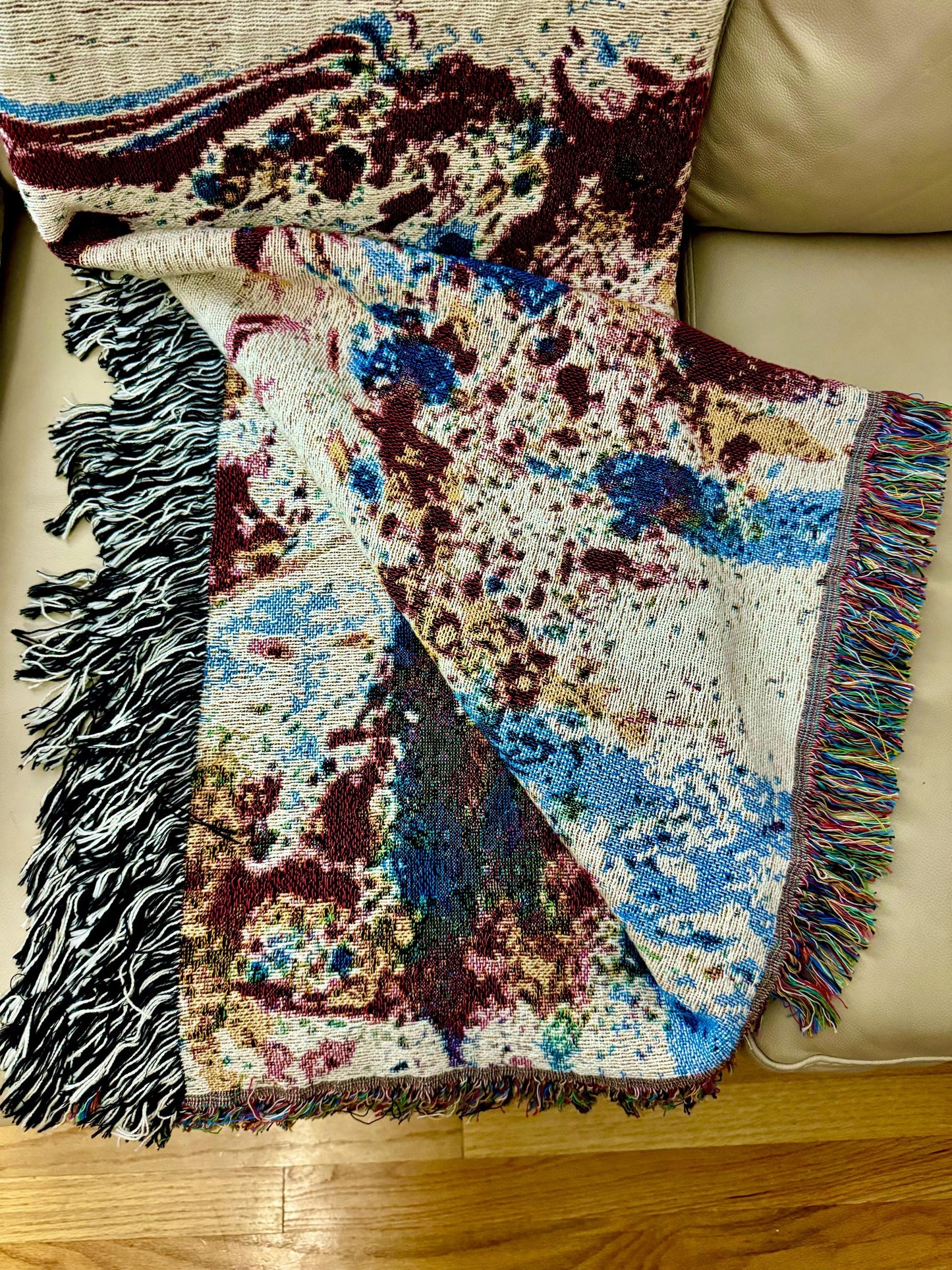 Paint Stain Woven Throw Blanket