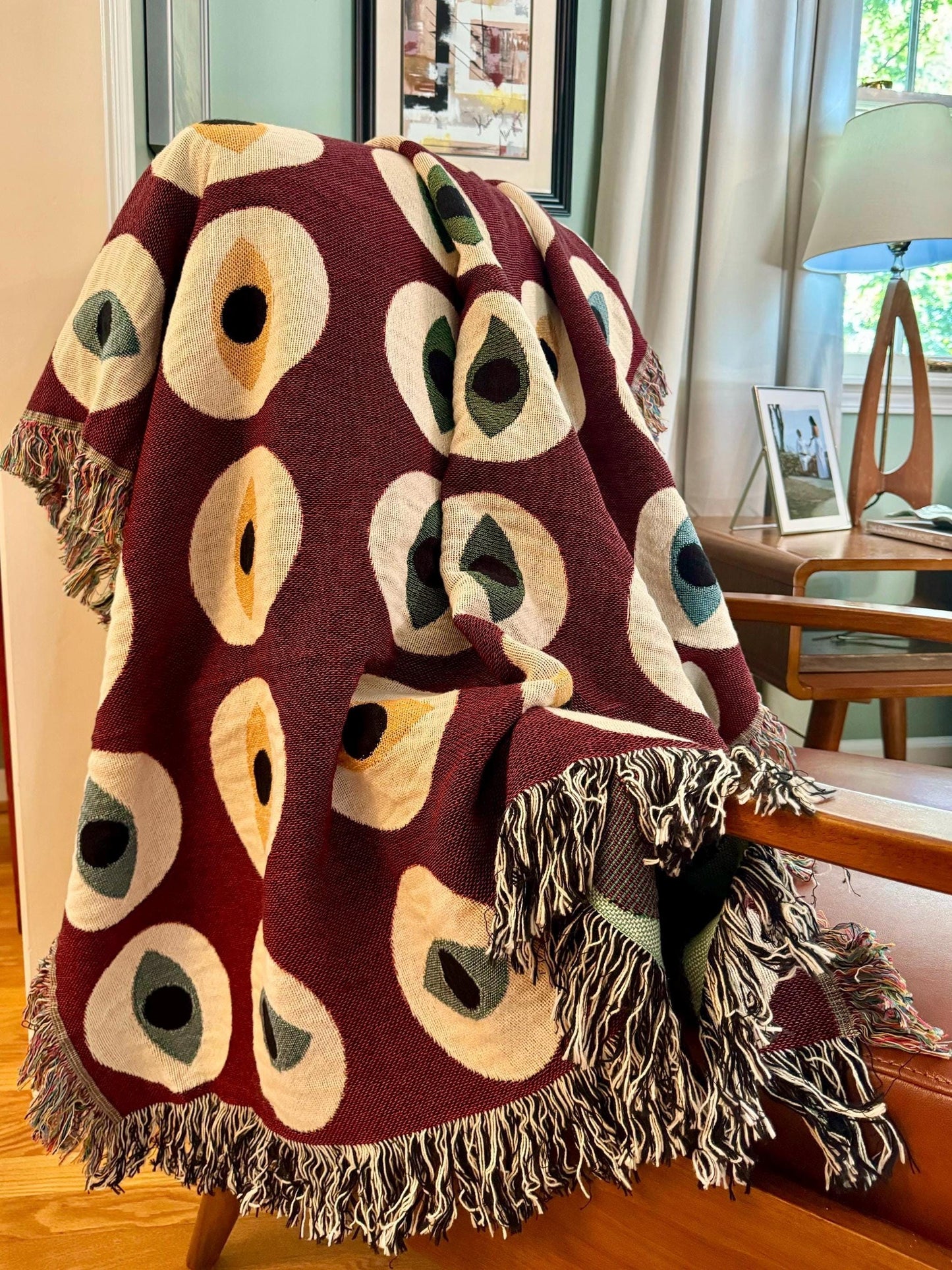 All Eyes On Me Woven Throw Blanket