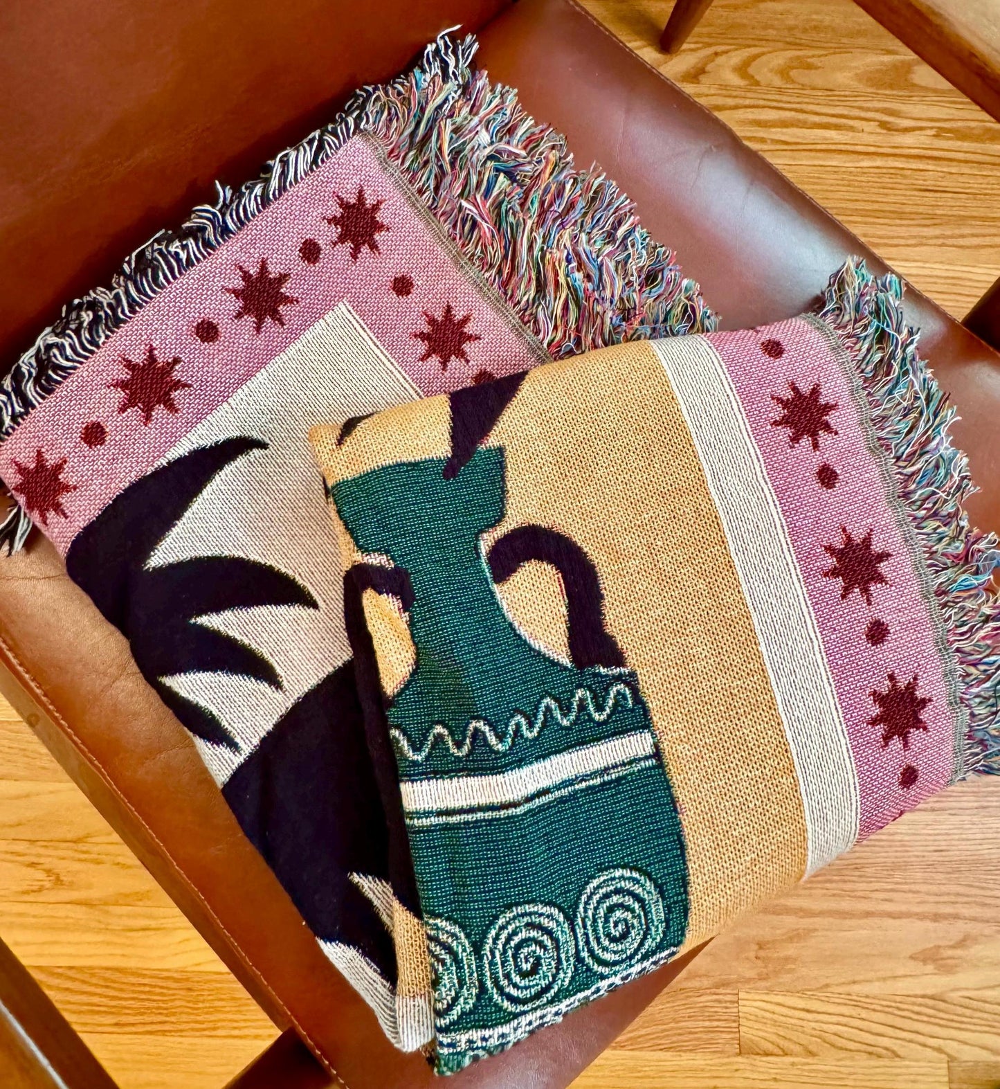 Palm Royale Woven Throw Blanket