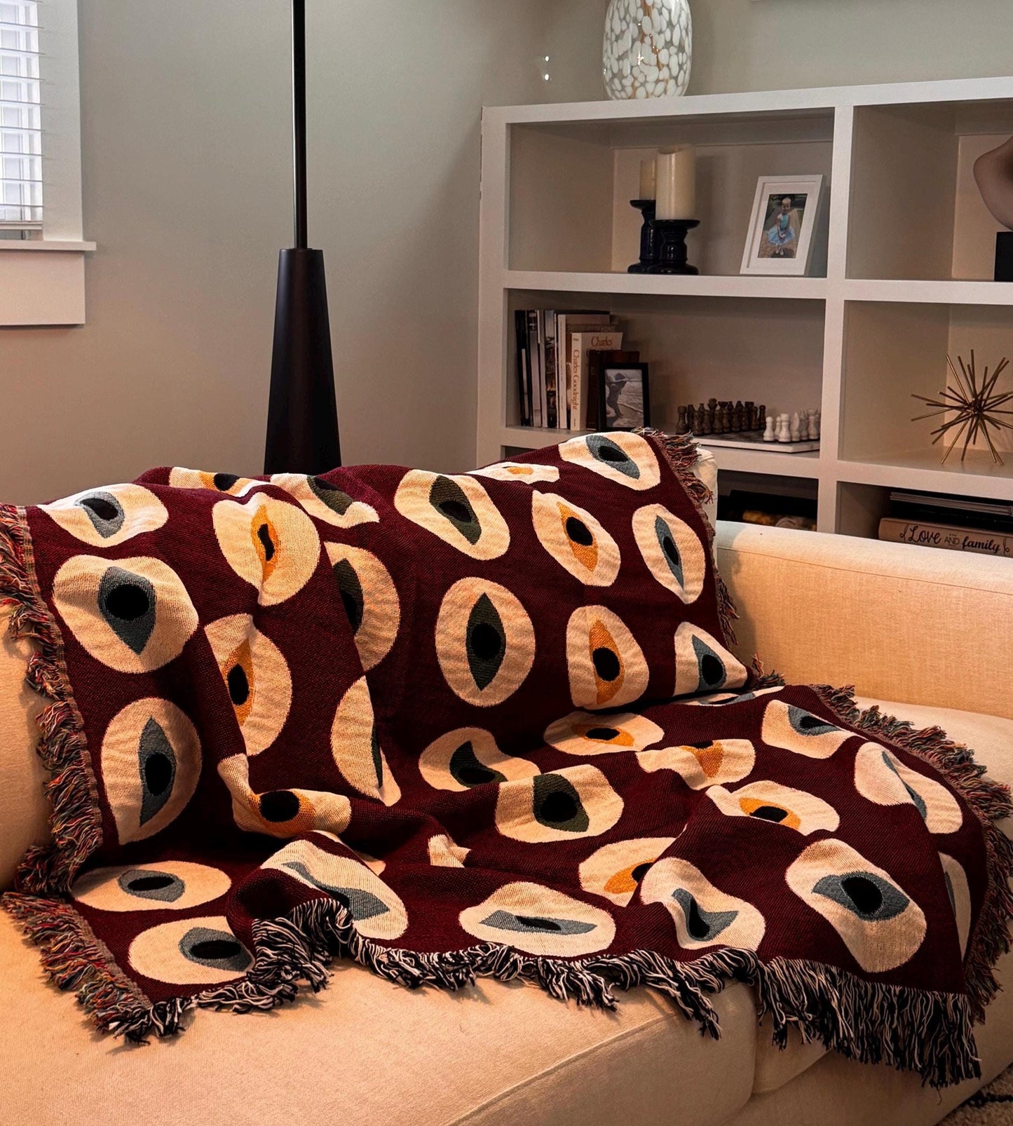 All Eyes On Me Woven Throw Blanket