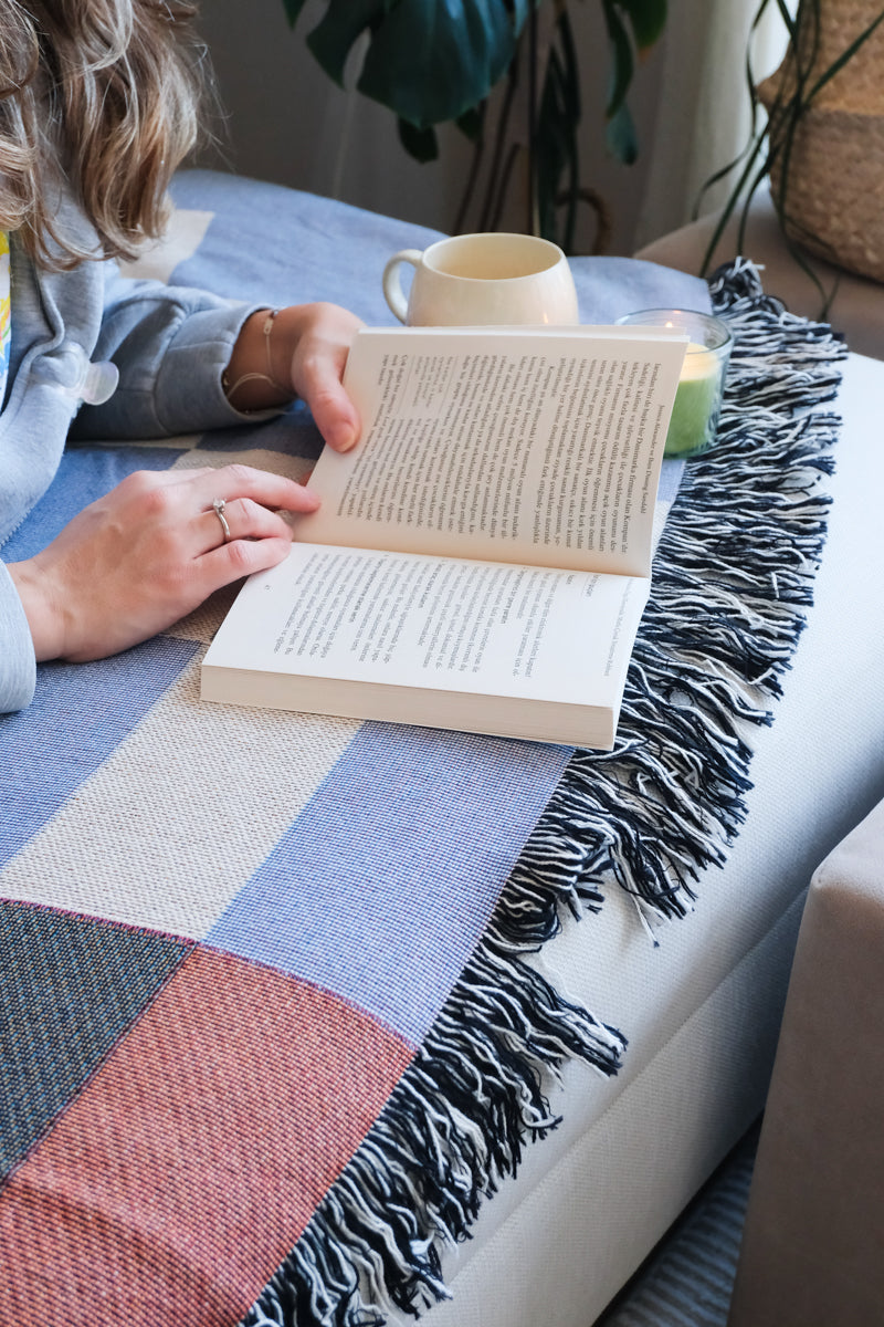 Retro Rhythm Woven Throw Blanket