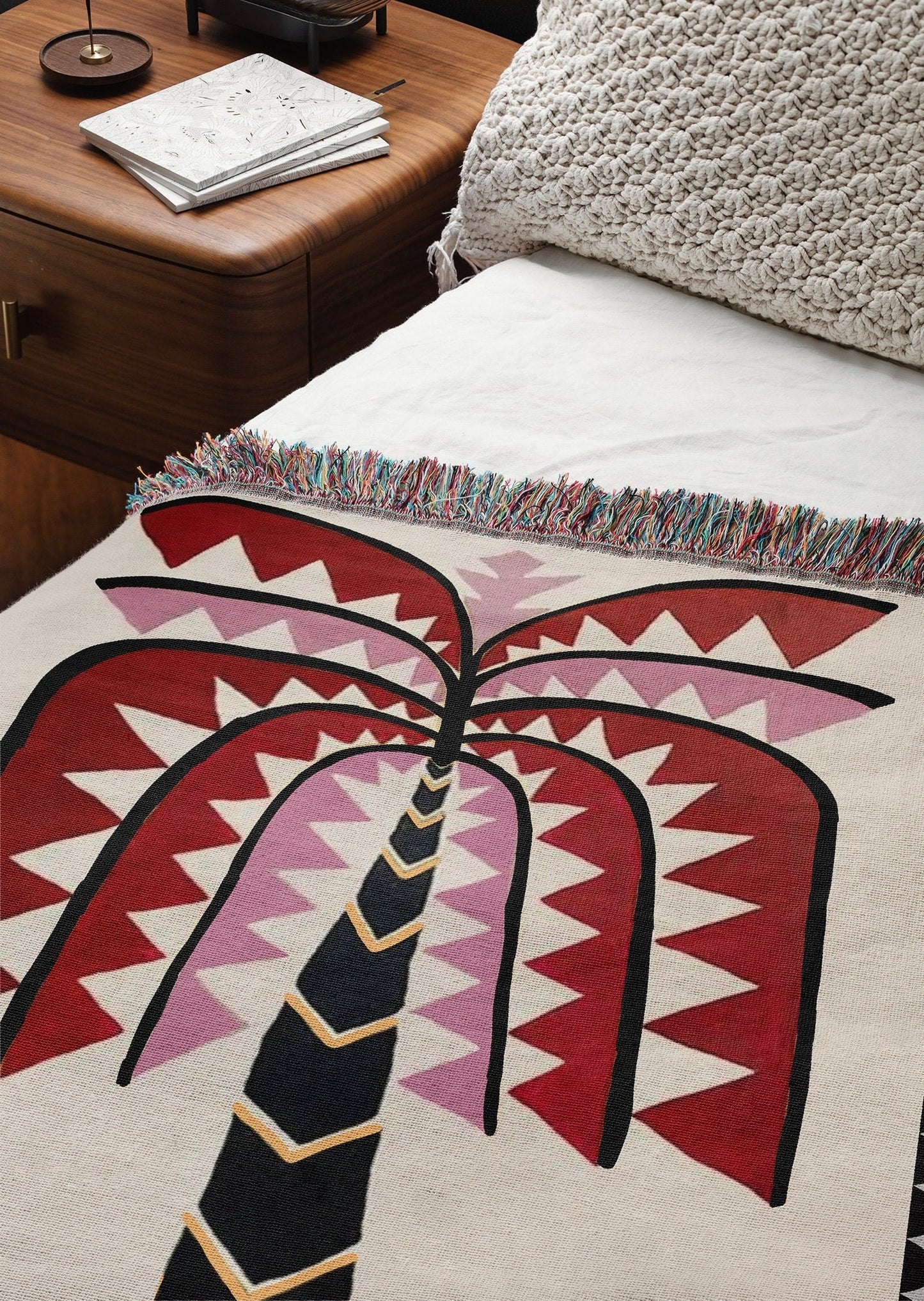 Palms & Stars Woven Throw Blanket