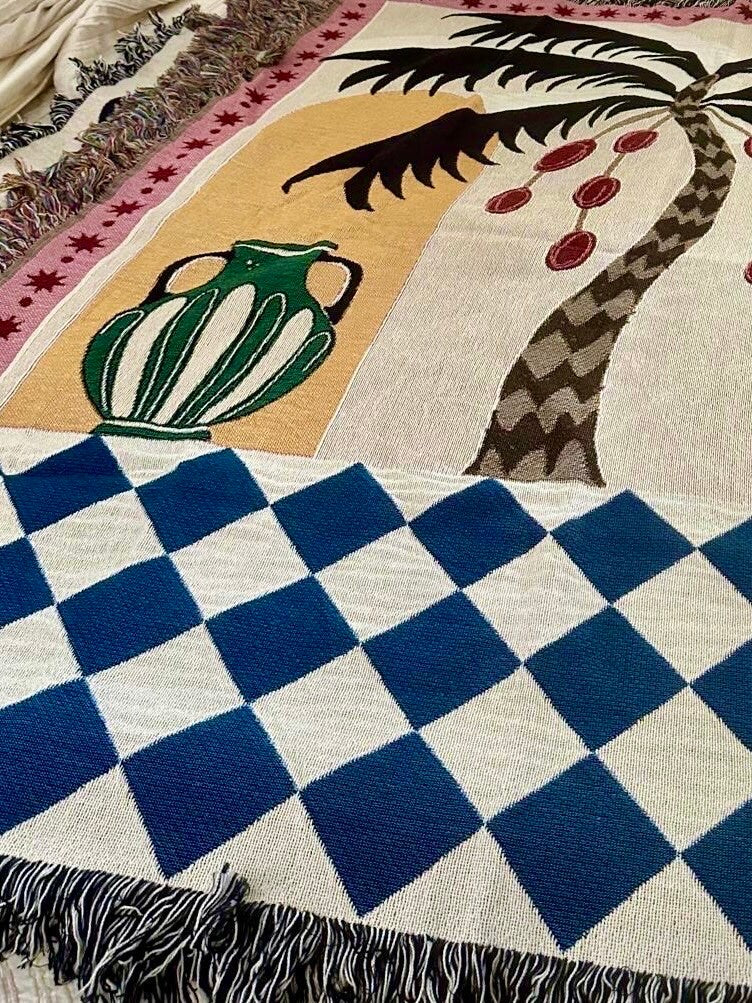 Palm Royale Woven Throw Blanket