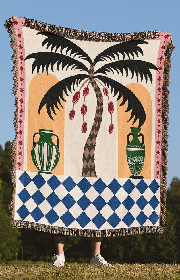Palm Royale Woven Throw Blanket