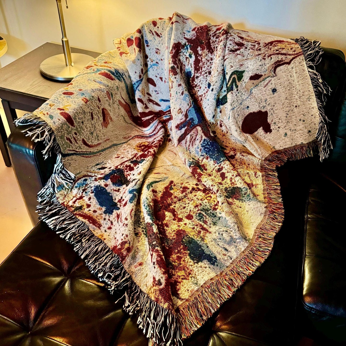 Paint Stain Woven Throw Blanket