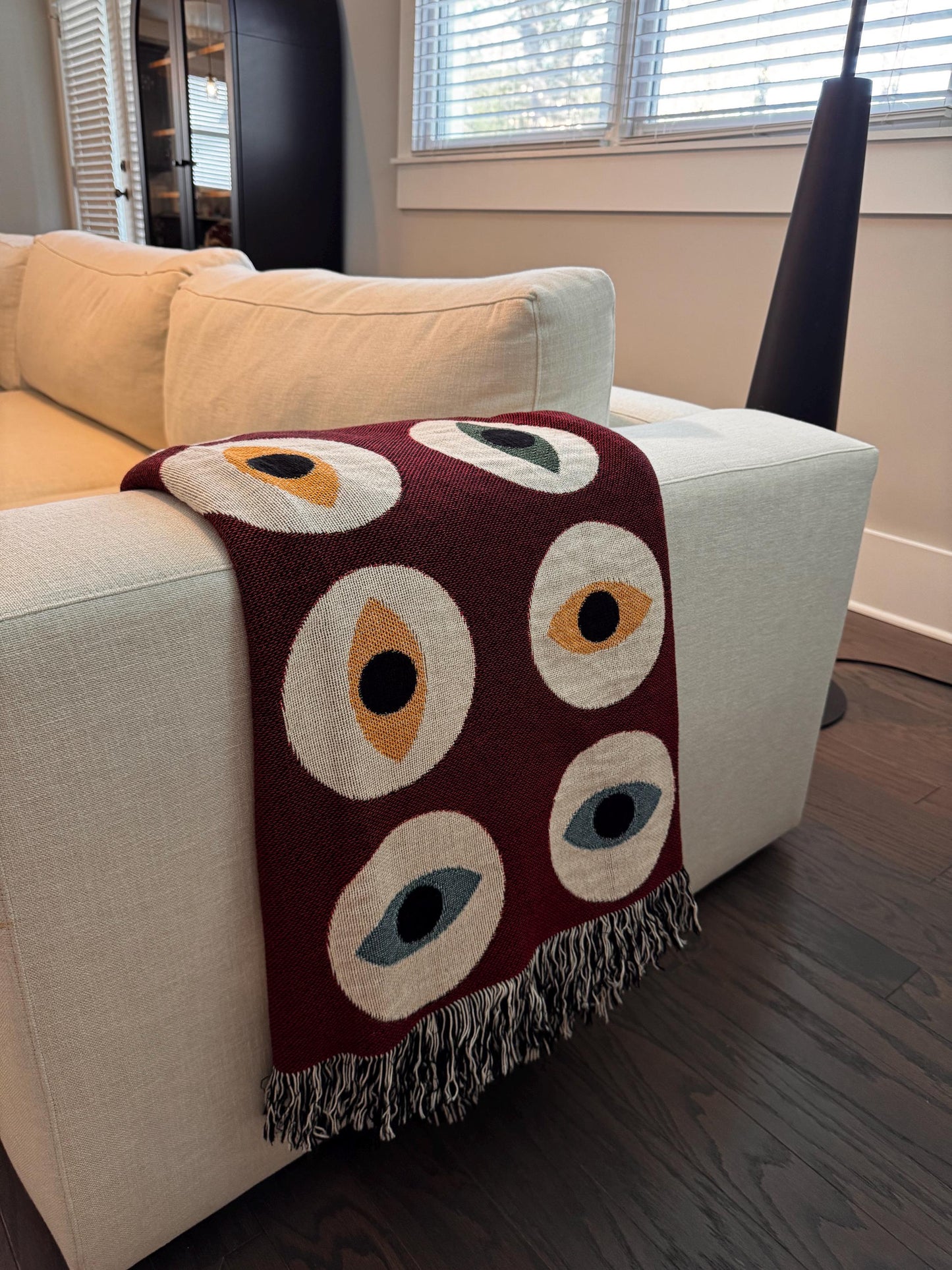 All Eyes On Me Woven Throw Blanket