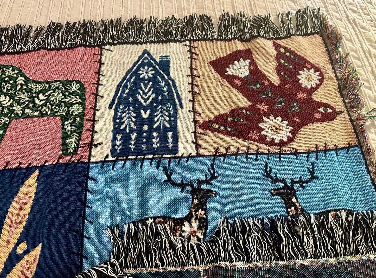 Patchwood Woven Throw Blanket