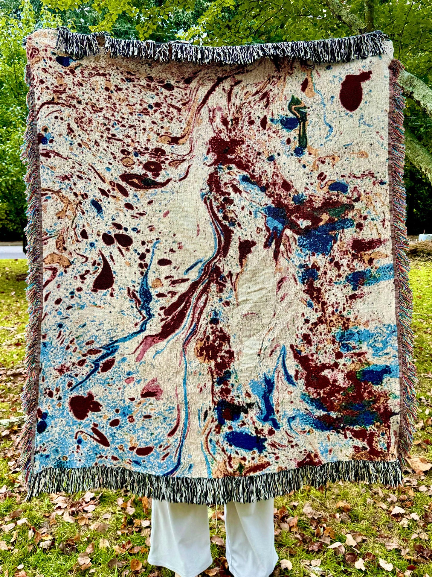 Paint Stain Woven Throw Blanket