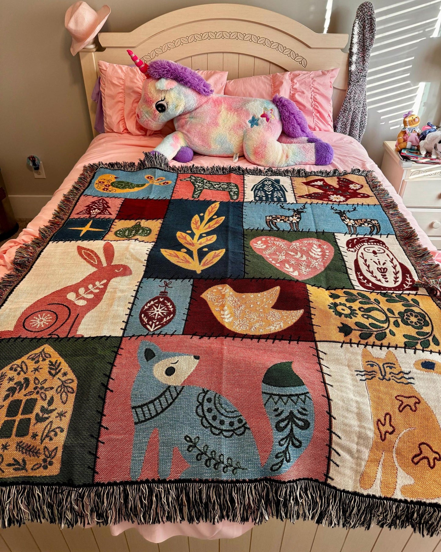 Patchwood Woven Throw Blanket