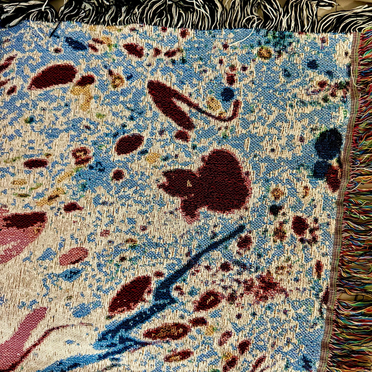 Paint Stain Woven Throw Blanket
