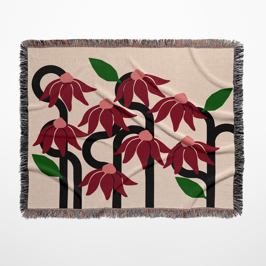 Bouquet of Matisse Woven Throw Blanket