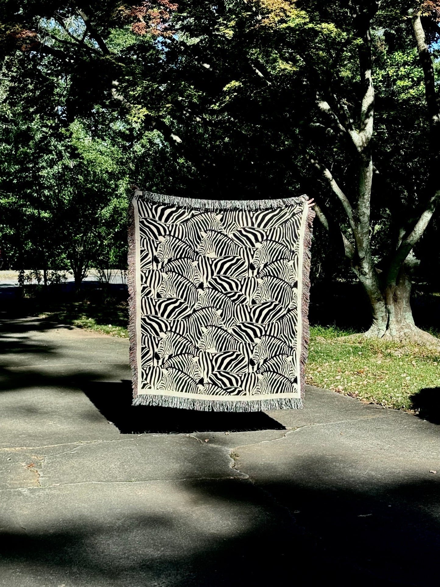 Zebra Woven Throw Blanket