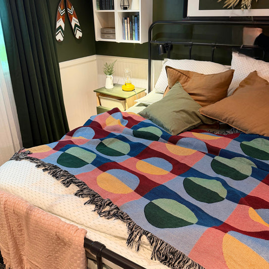 Summer Disco Woven Throw Blanket