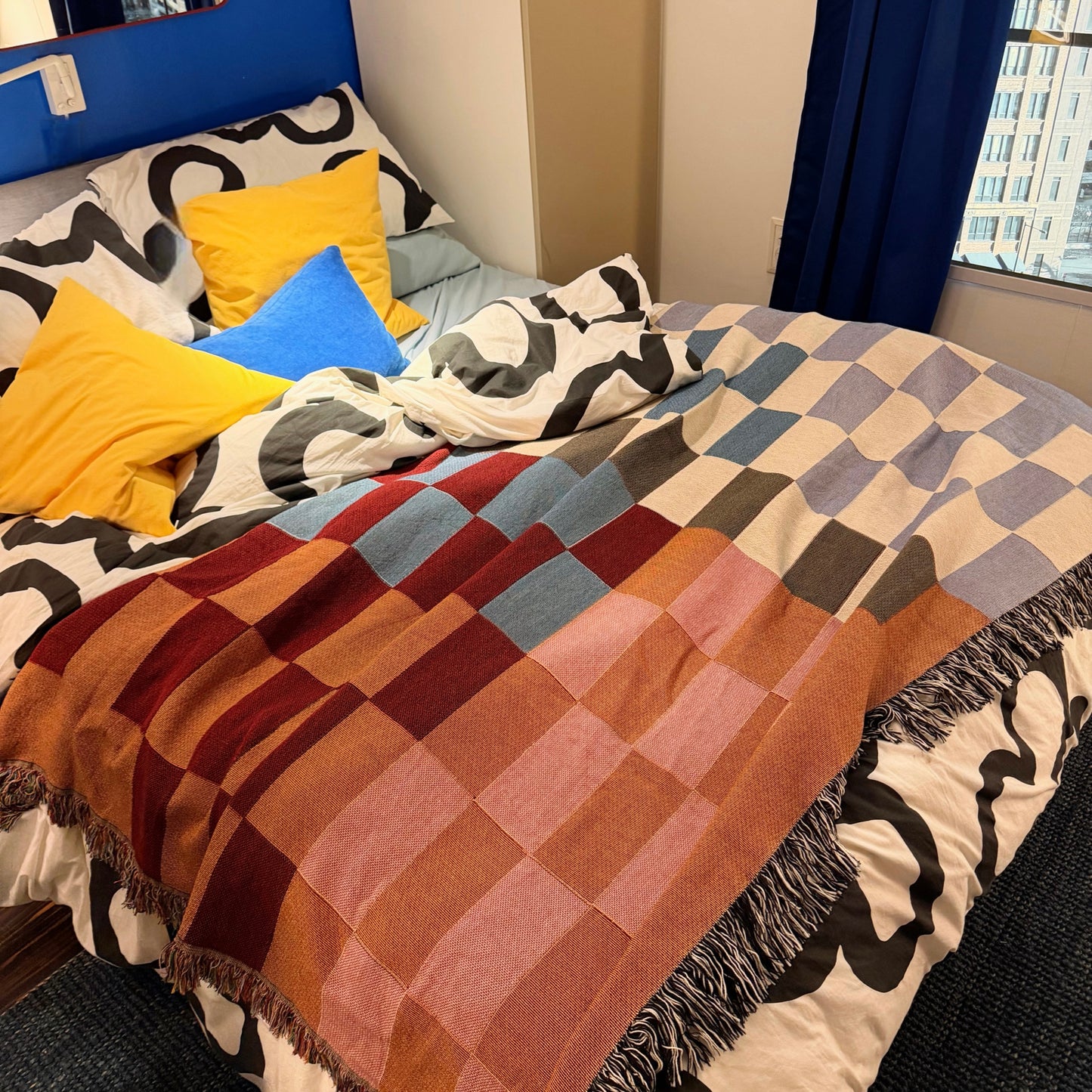 Retro Rhythm Woven Throw Blanket