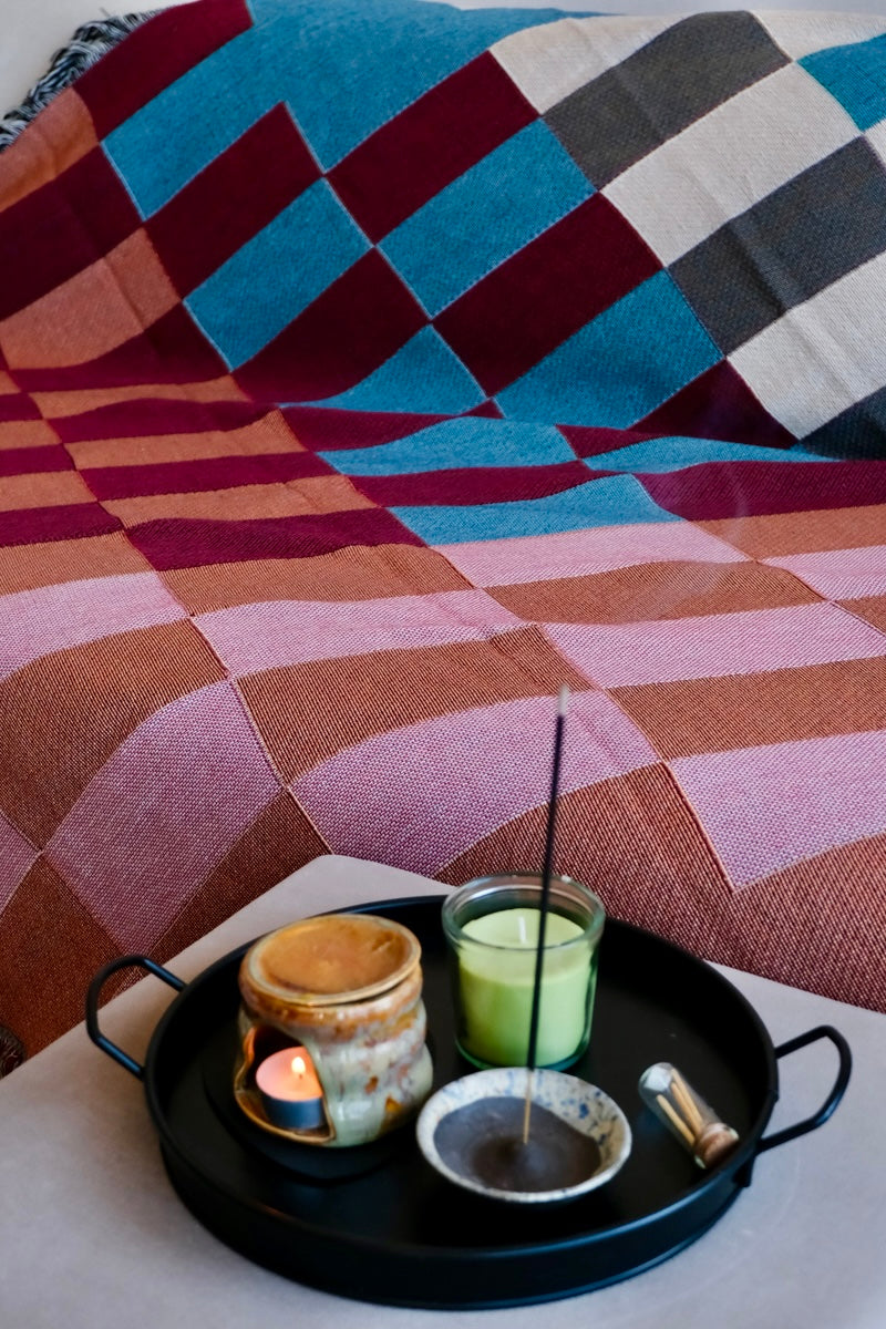 Retro Rhythm Woven Throw Blanket
