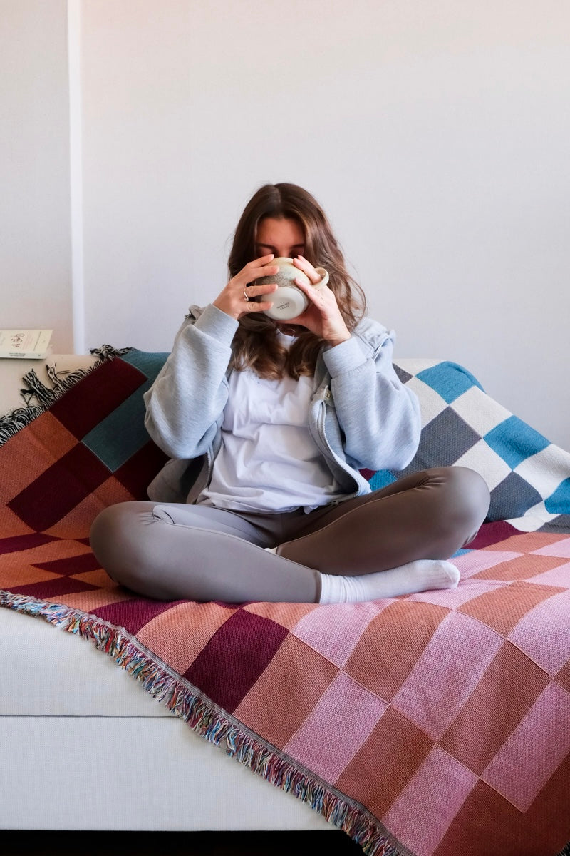 Retro Rhythm Woven Throw Blanket