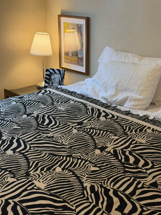 Zebra Woven Throw Blanket