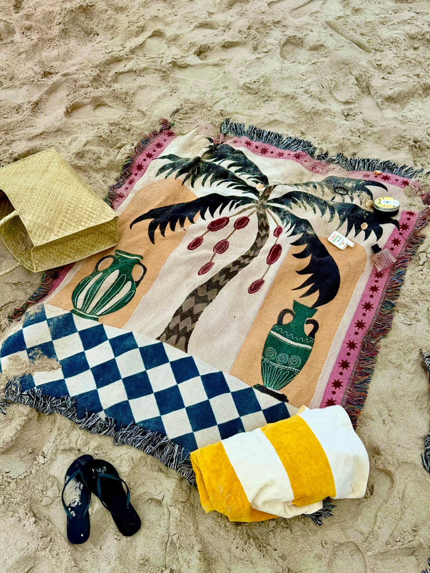 Palm Royale Woven Throw Blanket