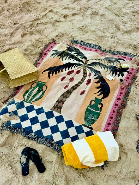 Palm Royale Woven Throw Blanket