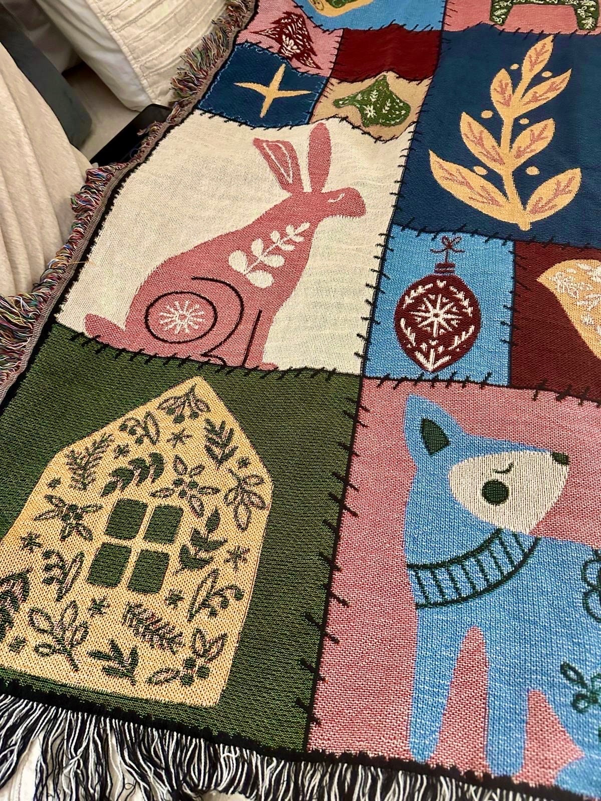 Patchwood Woven Throw Blanket