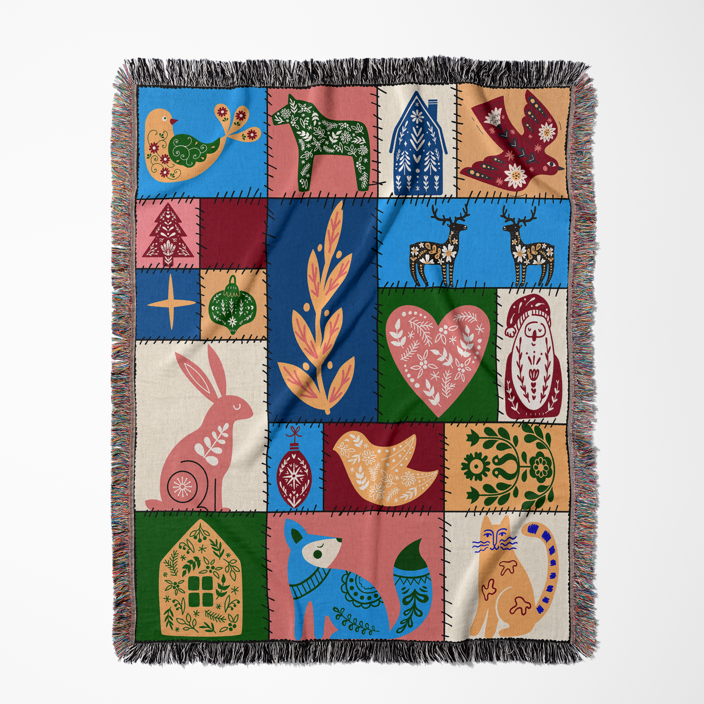 Patchwood Woven Throw Blanket