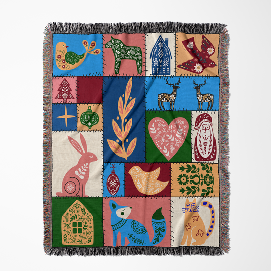 Patchwood Woven Throw Blanket
