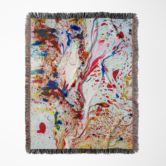 Paint Stain Woven Throw Blanket