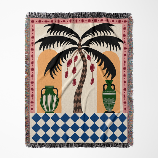 Palm Royale Woven Throw Blanket